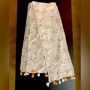 Cotton Scarf Flamingo Print